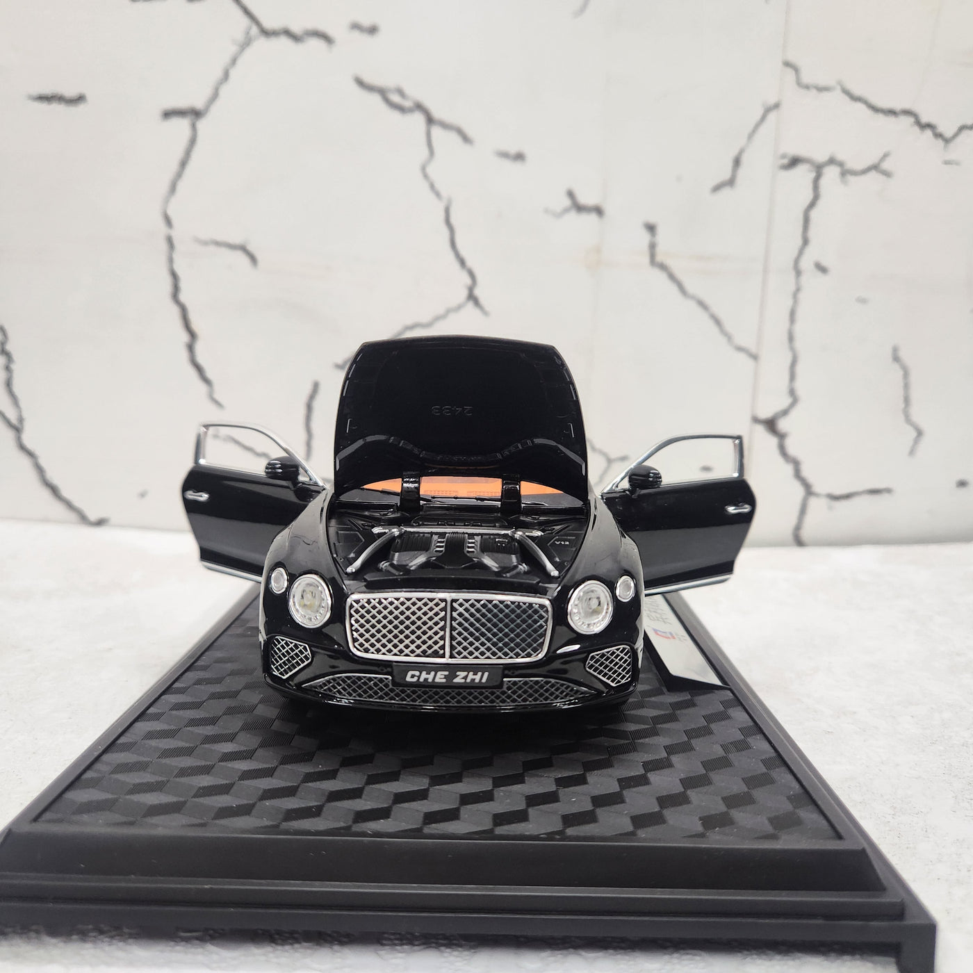 Bentley Continental GT Black Metal Diecast Car 1:24 (20x8 cm)