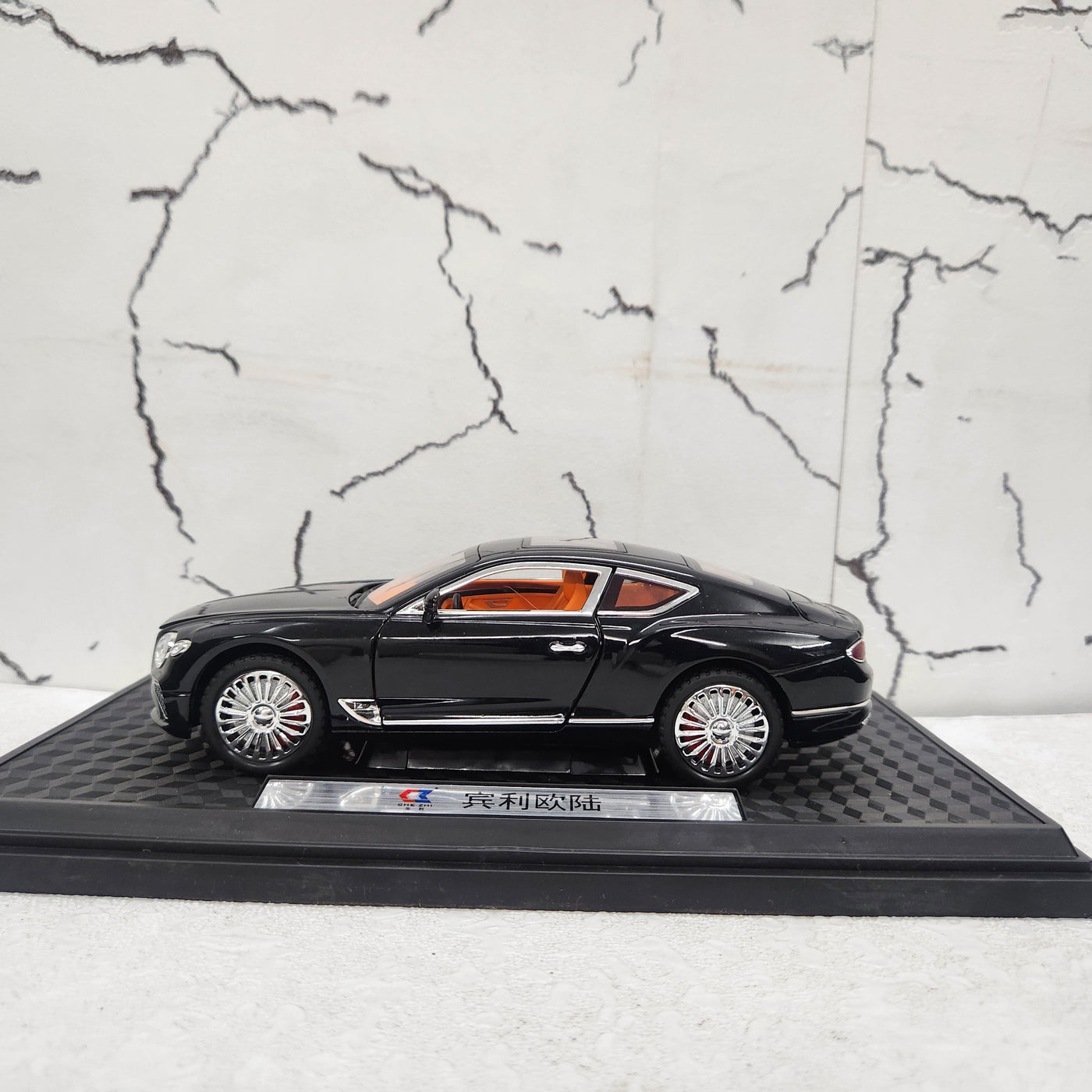 Bentley Continental GT Black Metal Diecast Car 1:24 (20x8 cm)