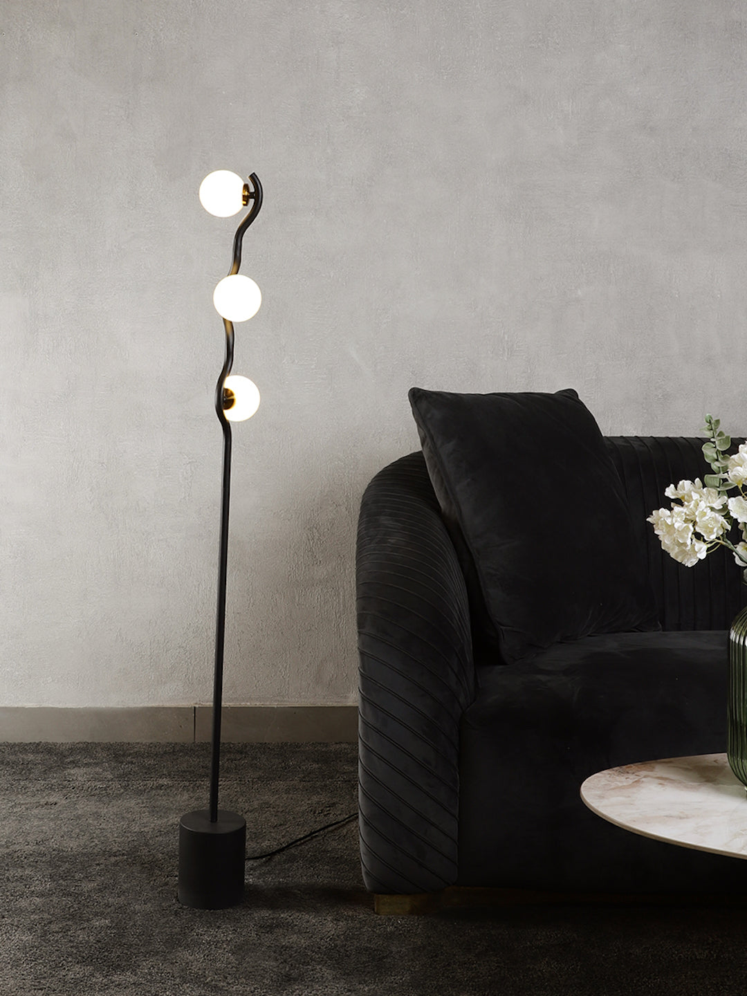 Antonio Glass Globes Floor Lamp