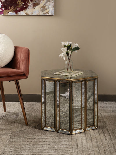 Collin A Side Table with Inbuilt LED Floor Lamp