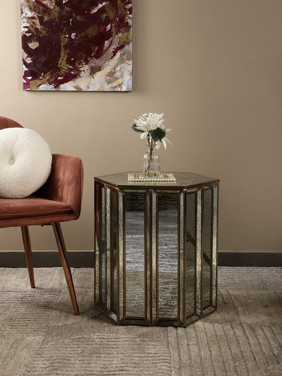 Collin B Side Table with Inbuilt LED Floor Lamp