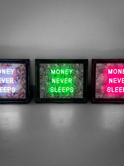 Money Never Sleeps V2 LED frame - USD