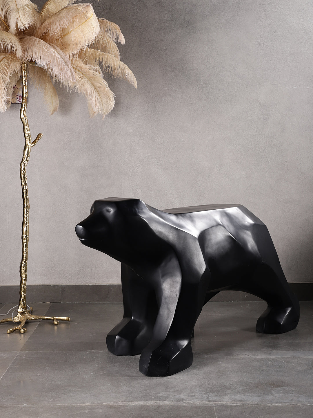 Bear Black Floor Lamp