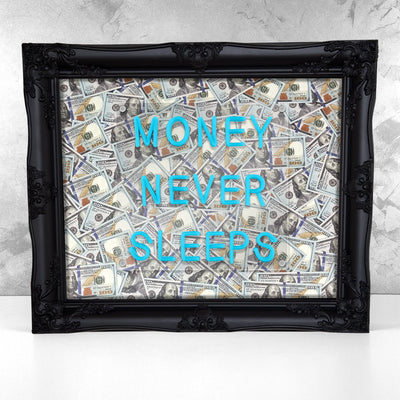 Money Never Sleeps V2 LED frame - USD