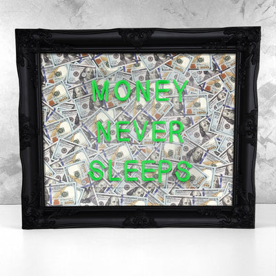 Money Never Sleeps V2 LED frame - USD