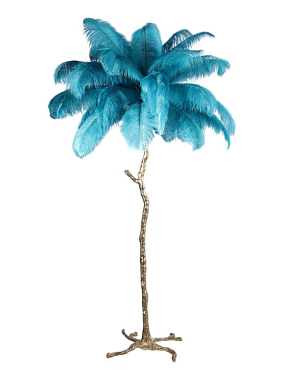 Feather Blue Floor Lamp