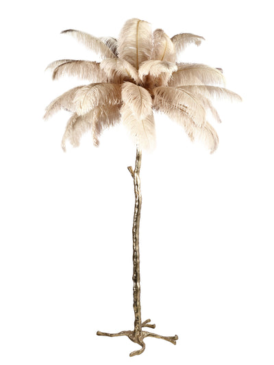 Feather Beige Floor Lamp