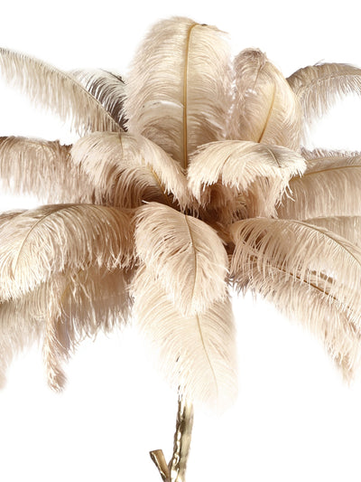 Feather Beige Floor Lamp