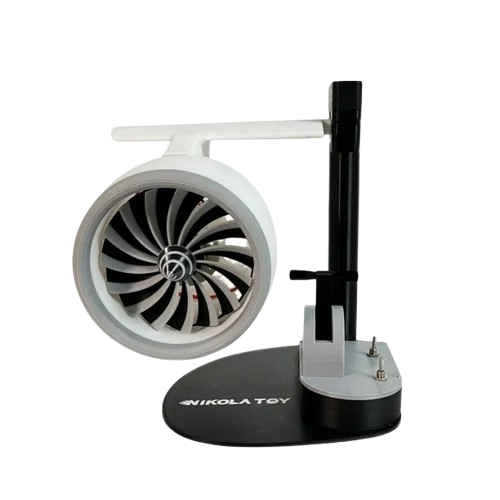 Desktop turbofan engine with adjustable gear