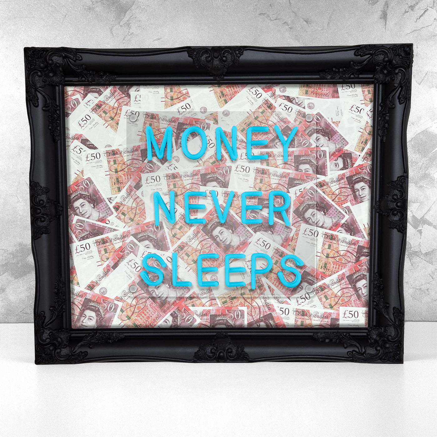 Money Never Sleeps V2 LED frame - GBP