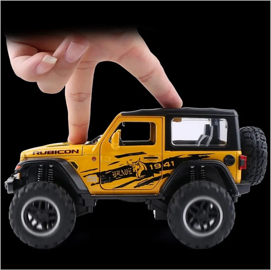 Jeep Wrangler Rubicon Uplifted Metal Diecast Car 1:24 (20x8 cm)